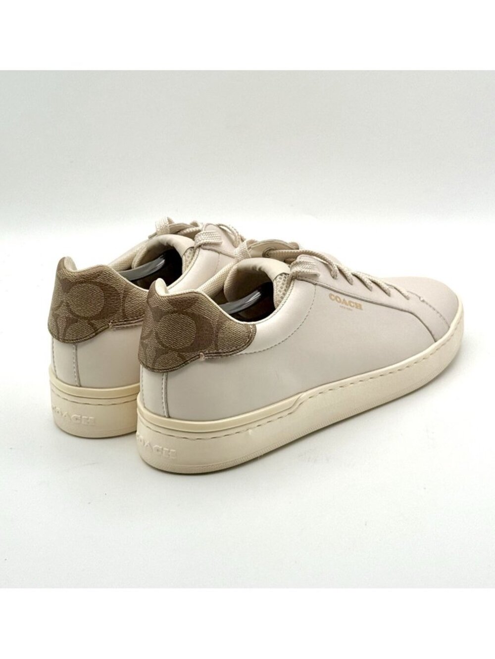 Coach Beige Lace Up Low Top Fashion Sneakers Women's Size 10B - G4966 - Picture 6 of 11